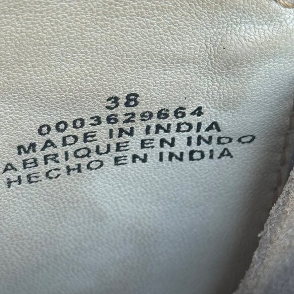 Free People Lawless Bone Suede Leather Fringe Western Boots 38 US 8 - Picture 4 of 11